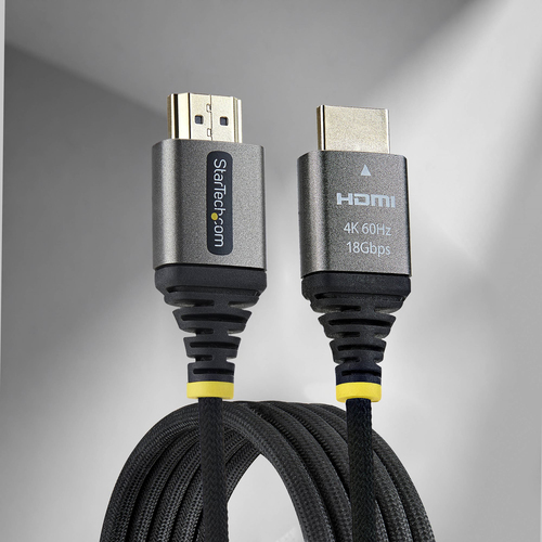StarTech.com HDMI2-FLEX-4K60-1M. Kabellänge: 1 m, Anschluss 1: HDMI Typ A (Standard), Steckverbinder 1 Geschlecht: Stecker