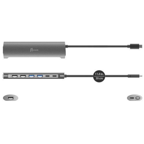 j5create JCH3007. Hostschnittstelle: USB Typ-C, Hub-Schnittstellen: USB Typ-C, USB 3.2 Gen 1 (3.1 Gen 1) Type-A, USB 2.0 T