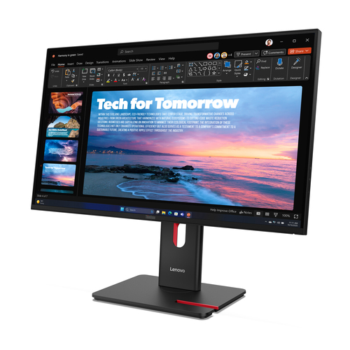 Lenovo ThinkVision T27QD-40 27" Class WQHD LED Monitor - 16:9 - Eclipse Black - 68.6 cm (27") Viewable - In-plane Switchin