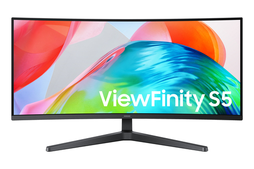 Samsung S34H550GAU 34 Zoll Klasse UW-QHD Gekrümmter Bildschirm LED-Monitor - 21:9 Format - 86,4 cm (34 Zoll) Viewable - Ve