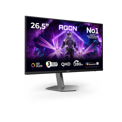 AOC AGON PRO AG276QZD2 27" Aula WQHD Monitor OLED para jogos - 16:9 - 68,6 cm (27") Viewable - OLED - 2560 x 1440 - 0,03 m
