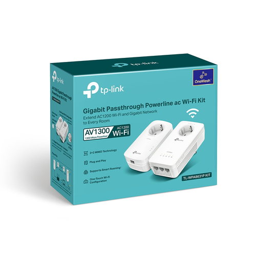 TP-Link TL-WPA8631P KIT Powerline Netzwerkadapter - 1 - 3 x Netzwerk (RJ-45) - 1300 Mbit/s Stromleitung - 300 m Reichweite