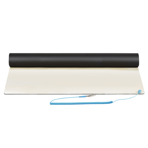StarTech.com LG-ANTI-STATIC-MAT. Produktfarbe: Beige, Spitzenmaterial: Polyvinylchlorid (PVC), Material Unterseite: Polyvi