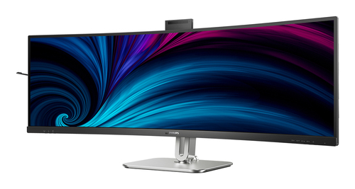 Philips 49B2U5900CH 49 Zoll Klasse Webcam Dual Quad HD (DQHD) Gekrümmter Bildschirm LED-Monitor - 32:9 Format - Schwarz - 