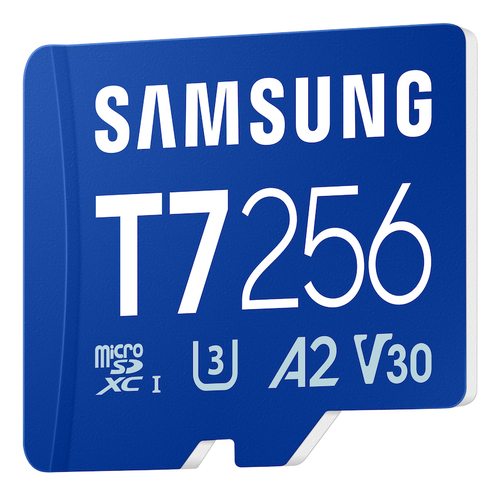 Carte microSDXC Samsung MB-MB256T - 256 Go - Classe 10/UHS-I (U3) - V30 - 170 Mo/s en Lecture