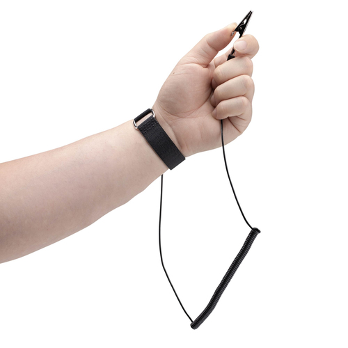 StarTech.com ESD-WRIST-STRAP. Produktfarbe: Schwarz, Einführungsresistanz: 1 MΩ, Stecker: 1 x Banana, 1 x Alligator, 1 x S