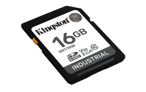 Kingston Industrial 16 GB Class 10/UHS-I (U3) V30 SDHC - 1 - 100 MB/s Read - 30 MB/s Write