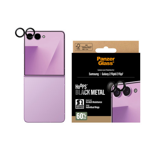PANZERGLASS HOOPS CAMERA LENS SAMSUNG GALAXY FLIP 7/FLIP 8 BLK