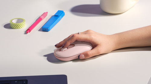 Logitech POP Mouse Rato - Bluetooth - Ótico - 4 Taste(n) - Rosa - Sem fios - 10 m - 4000 dpi - Roda de deslocação - 1 x AA
