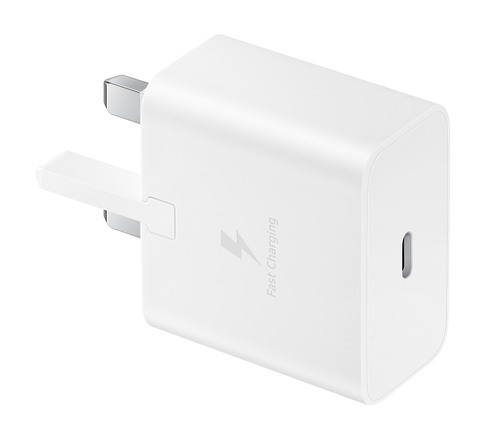 Samsung 15 W AC Adapter - For USB Type C Device - 120 V AC, 230 V AC Input - 5 V DC, 9 V DC Output - 2 A - White