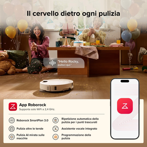 Robot Vacuum Cleaner Roborock Qrevo Edge - Bianco - Pennello - Tappeto, Pavimento - Pet Hair Cleaning