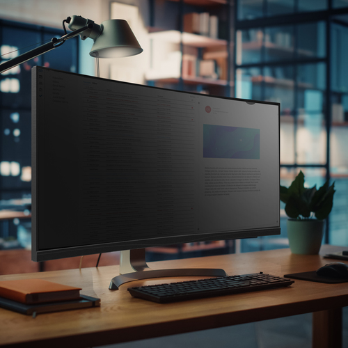 StarTech.com Monitor Privacy Screen for 34 inch Ultrawide Display, 21:9 Widescreen Computer Screen Security Filter, Blue L