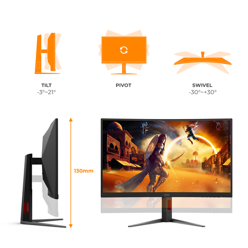 AOC G4 C27G4Z2. Display diagonal: 68.6 cm (27"), Display resolution: 1920 x 1080 pixels, HD type: Full HD, Display technol