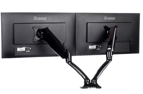 iiyama DS3002C-B1 Desk Mount for Monitor - Black - 2 Display(s) Supported - 68.6 cm (27"") Screen Support - 5 kg Load Capa