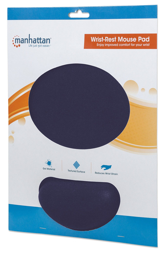 Wrist Gel Support Pad and Mouse Mat, Blue, 241 × 203 × 40 mm, non slip base, Lifetime Warranty - Wrist-Rest Gel Mouse Mat/