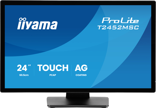 Moniteur LED à écran tactile iiyama ProLite T2452MSC-B2AG 24" Classe - 16:9 5 ms - 61 cm (24") Viewable - DeepContrast PCA