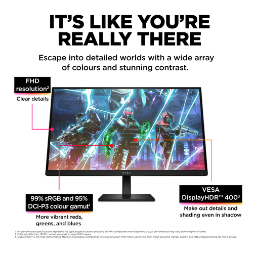 OMEN 27s 27 Zoll Klasse Full HD Gaming-LCD-Monitor - 16:9 Format - 68,6 cm (27 Zoll) Viewable - IPS-Technologie (In-Plane-