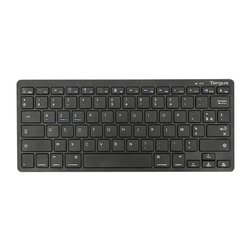 Targus AKB55FR. Facteur de forme du clavier: Mini. Style de clavier: Droit. Interface de l'appareil: Bluetooth, Dispositio