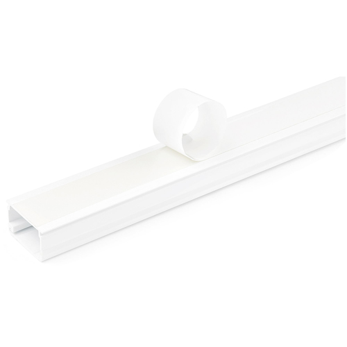 StarTech.com Solid Cable Management Raceway with Adhesive Tape & Cover, 1-1/8"(32mm)W x 3/4"(20mm)H - 6ft(1.8m) length, PV