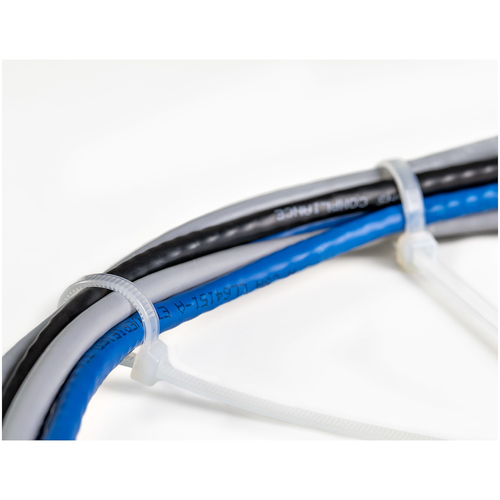 StarTech.com 100 Pack 10" Cable Ties - White Extra Large Nylon/Plastic Zip Ties Adjustable Network Cable Wraps UL TAA - Ca