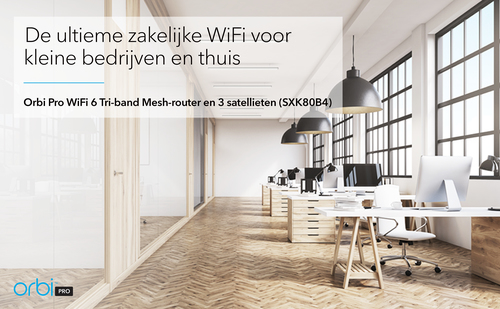 Netgear Orbi Pro Wi-Fi 6 IEEE 802.11ax Ethernet Wireless Router - 2.40 GHz ISM Band - 5 GHz UNII Band - 750 MB/s Wireless 