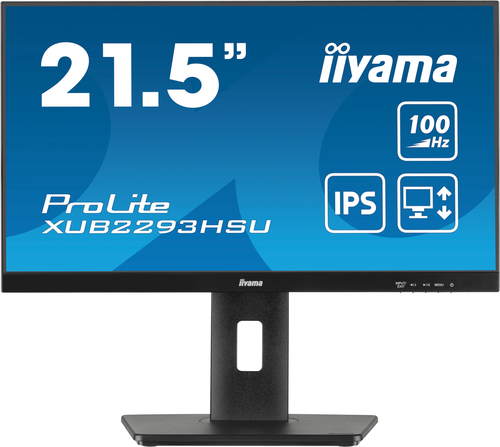 Moniteur LED iiyama ProLite XUB2293HSU-B7 22" Class Full HD - 16:9 - Noir mat - 54,6 cm (21,5") Viewable - Technologie IPS