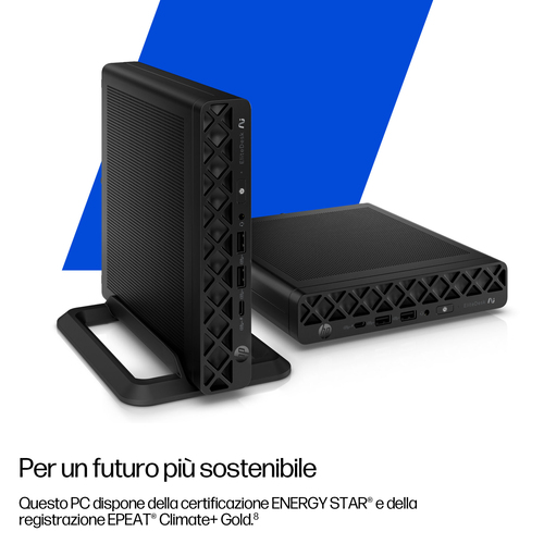 HP EliteDesk 8 Mini G1a Desktop Next Gen AI PC Wolf Pro Security Edition. Modello del processore: 350. Memoria Interna: 16