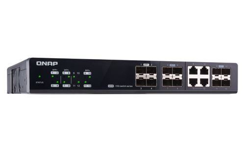 QNAP QSW-M1204-4C. Tipo de interruptor: Gestionado. Puertos tipo básico de conmutación RJ-45 Ethernet: 10G Ethernet (100/1