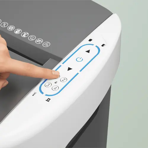 Leitz IQ OptiMax Autofeed Office 300 P5 Micro Cut Paper Shredder. Shredding type: Micro-cut shredding, Working width: 22.5