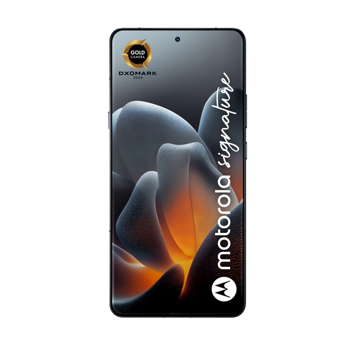 Motorola signature 17,2 cm (6.78") Doppia SIM Android 16.0 5G USB tipo-C 16 GB 512 GB 5200 mAh Blu scuro PANTONE Carbon. D