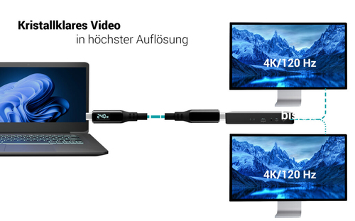 i-tec Thunderbolt 4/USB4 Class Pro Cable 240W with LCD (40 Gbps, 150 cm). Anschluss 1: Männlich, Anschluss 2: Männlich, Ka