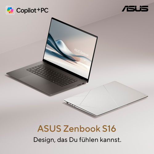 ASUS Zenbook S 16 UM5606KA-RK126W. Produkttyp: Laptop, Formfaktor: Klappgehäuse. Prozessorfamilie: AMD Ryzen AI 7, Prozess