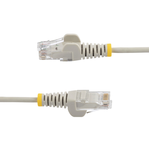 StarTech.com 1 m CAT6 Cable - Slim CAT6 Patch Cord - Grey - Snagless RJ45 Connectors - Gigabit Ethernet Cable - 28 AWG (N6