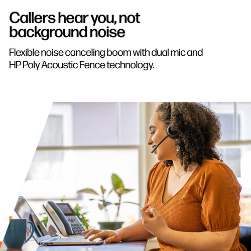 Poly Voyager 4300 UC 4320-M Kabel/Kabellos Kopfbügel, Auf den Ohren Stereo Headset - Schwarz - Google Assistant, Siri - Bi
