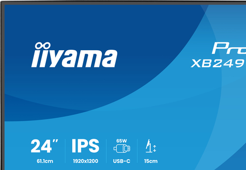 iiyama ProLite XB2495WSC-B1 24 Zoll Klasse WUXGA LED-Monitor - 16:10 Format - Mattschwarz - 61,2 cm (24,1 Zoll) Viewable -