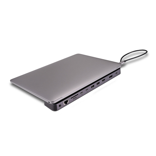 LINDY DST-Mini XT 810 USB-Typ C Docking Station für Notebook, Smartphone, Desktop-PC, Tablet-PC - Ladefunktion - Speicherk