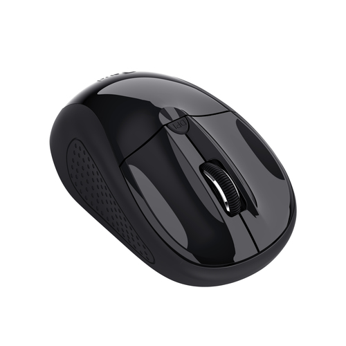 Trust Maus - Funkfrequenz - USB 1.0 - Optisch - 4 Taste(n) - Schwarz - Kabellos - 2,40 GHz - 1600 dpi Auflösung - Scroll-R