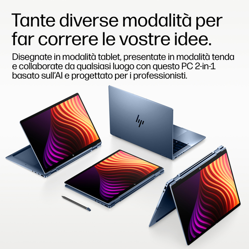 HP EliteBook X Flip G2i 14 inch Notebook Next Gen AI PC Wolf Pro Security Edition. Tipo di prodotto: Ibrido (2 in 1). Fami