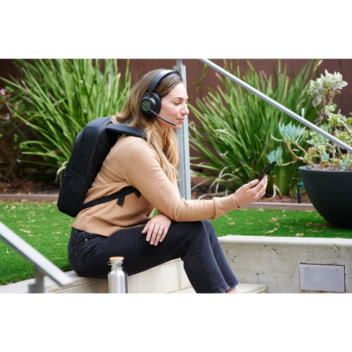 Kensington H3000 Wireless Over-the-ear, Over-the-head Stereo Headset - Black - Google Assistant, Siri - Binaural - Ear-cup