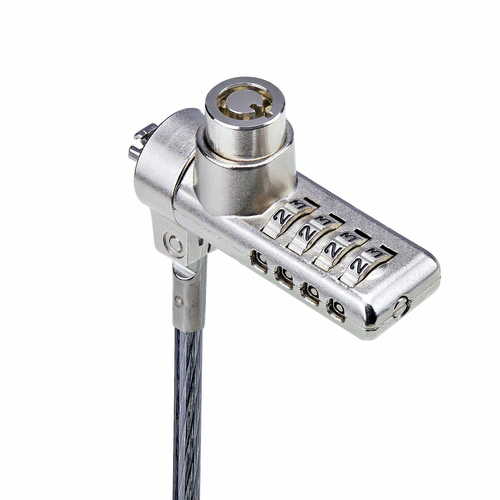 StarTech.com Cable Lock For Notebook, Monitor, Printer - 1.98 m Cable - Resettable - 4-digit - Combination Lock/Keyed Lock