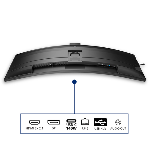 Philips 49B2U5900CH 49 Zoll Klasse Webcam Dual Quad HD (DQHD) Gekrümmter Bildschirm LED-Monitor - 32:9 Format - Schwarz - 