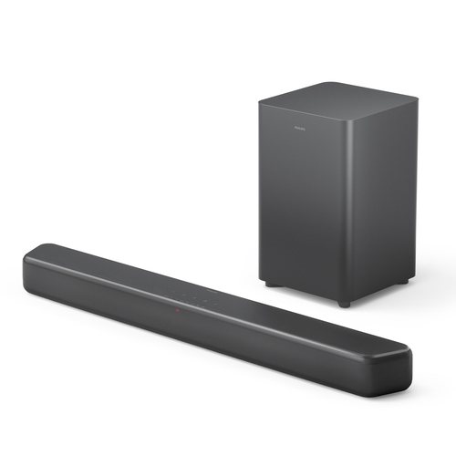 Sound Bar Speaker Philips TAB5309 2.1 Bluetooth - 120 W RMS - Grigio scuro - Parato montabile - 150 Hz a 20 kHz - Dolby Di