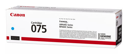 Canon 075 C Original Laser Toner Cartridge - Cyan Pack - 1,300 pages