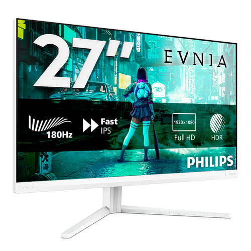 Evnia 27M2N3201A 27" Class Full HD Gaming LED Monitor - 16:9 - Textured White - 68.6 cm (27") Viewable - In-plane Switchin
