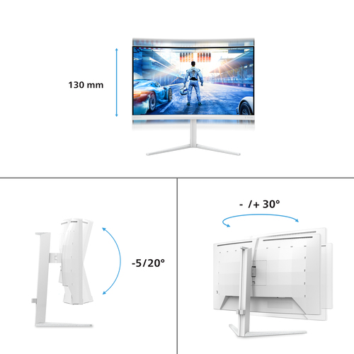 Monitor LCD Philips 27M2C5501 685,8 mm (27") Classe QHD - 16:9 - 68,6 cm (27") Viewable - Vertical Alignment (VA) - 2560 x