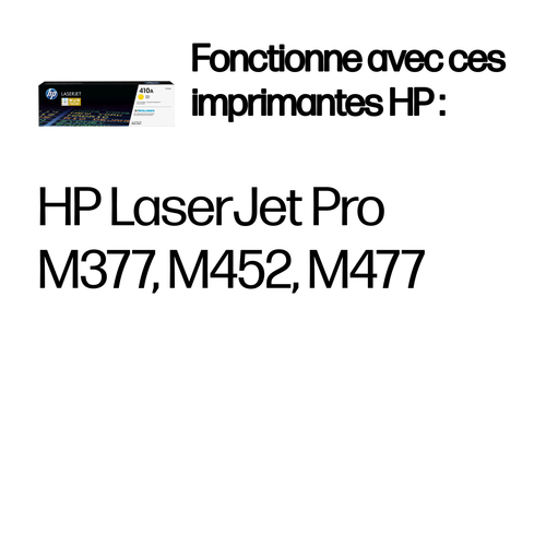 Cartouche toner D'origine HP 410A Laser - Jaune - Un seul packet - 1 Unité - Laser - 1 Unité
