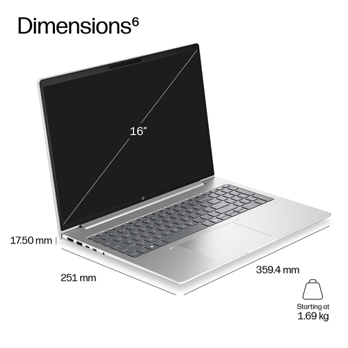 HP ProBook 4 G2i 40.6 cm (16") Notebook - WUXGA - Intel Core 5 Series 3 320 - 32 GB - 512 GB SSD - Pike Silver Aluminum - 