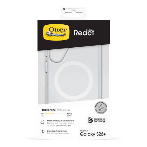 OtterBox React Estojo para Samsung Smartphone - Claro - Resistente a golpes, Resistente a quedas, Impacto resistente - 17 