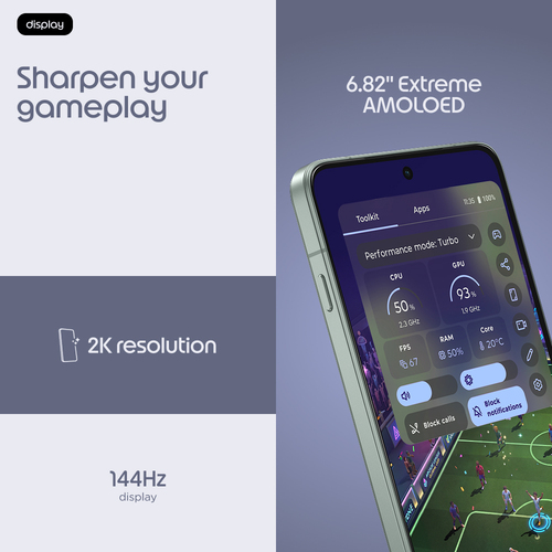 Motorola edge 70 max. Display diagonal: 17.3 cm (6.82"), Display resolution: 1440 x 3168 pixels. Processor family: Snapdra