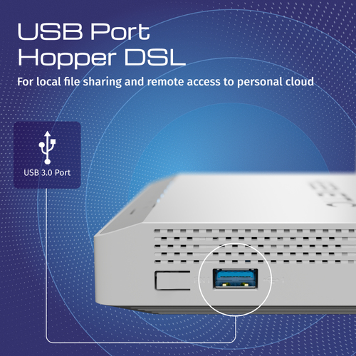 KEENETIC Hopper DSL (KN-3610), Modem/Router ADSL2+/VDSL, 4 porte 1Gbps, Wi-Fi AX1800, Mesh, IntelliQoS 2.0, VPN, Parental 